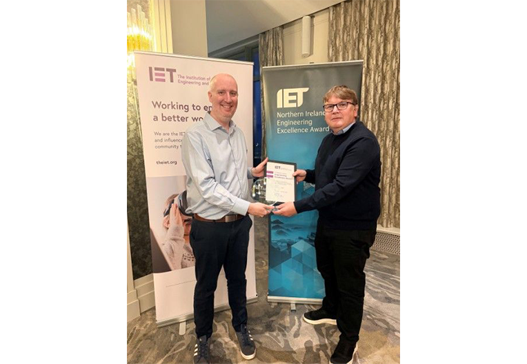 Garret Kavanagh receiving award