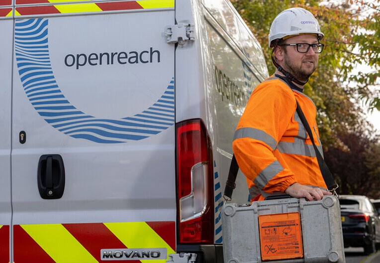 Openreach engineer van work