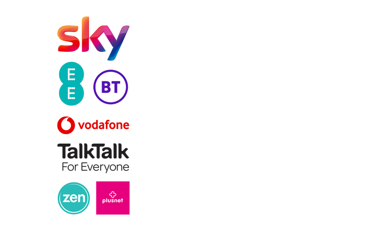 Logos of CPs using Openreach's network