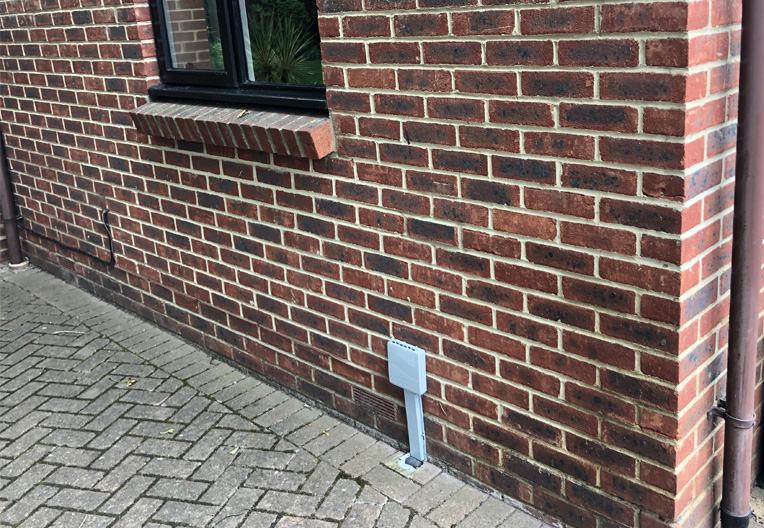 Full Fibre box on the outside wall of a house