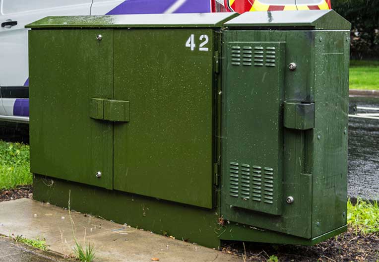 Openreach Gfast cabinet Openreach Cabinet with Gfast side pod