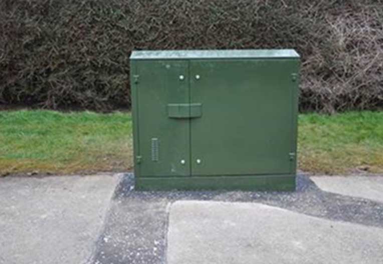 Openreach DSLAM and PCP cabinet Openreach DSLAM and PCP Cabinet