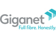 Giganet's logo and website link
