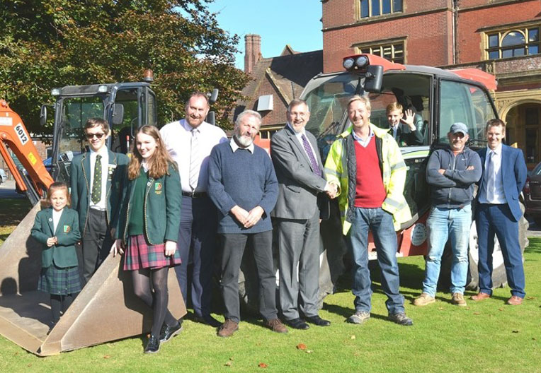 Image of Ditcham residents outside Ditcham Park School