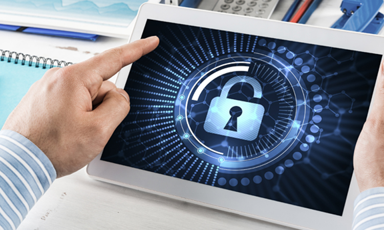 Security image on a tablet.