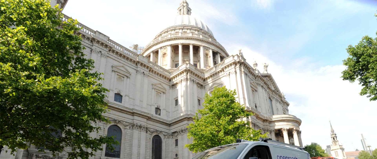 Van by St Paul's Cathedral