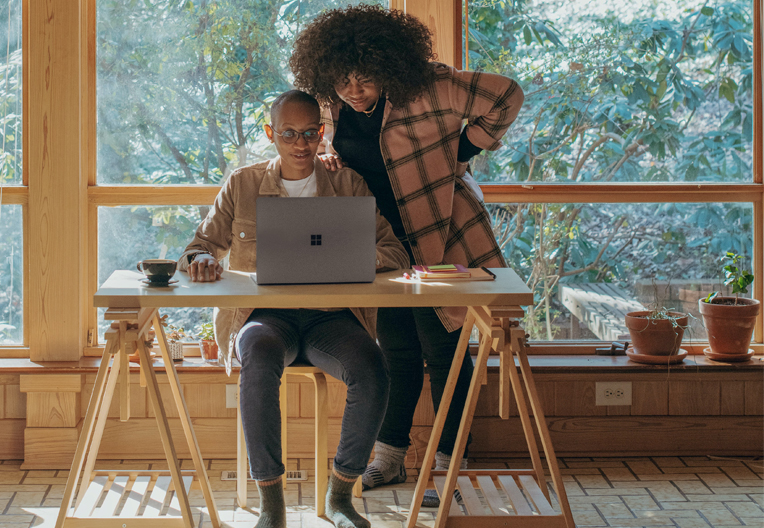 Couple working from home