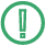 Exclamation icon in green