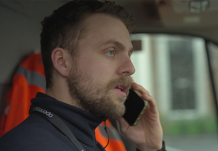 Engineer calling to confirm appointment