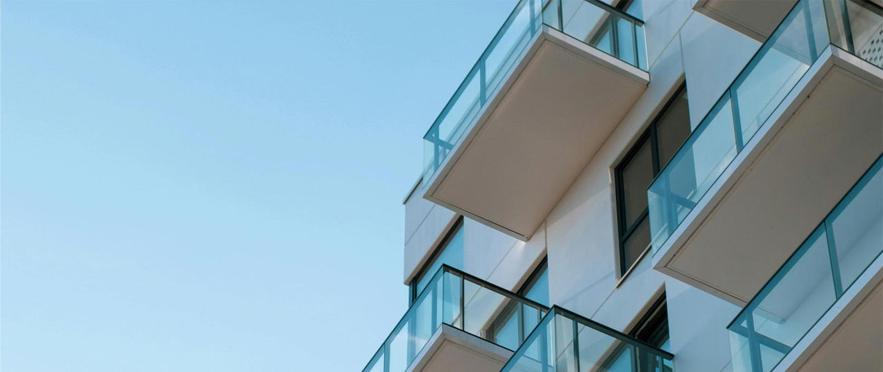 Low angle photo of balconies