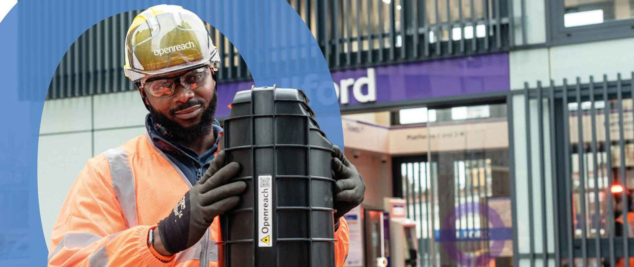 Graffitied Openreach cabinet needing attention