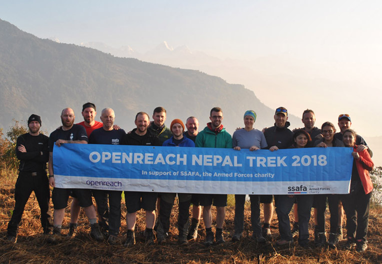 Image of the Openreach Nepal trek team