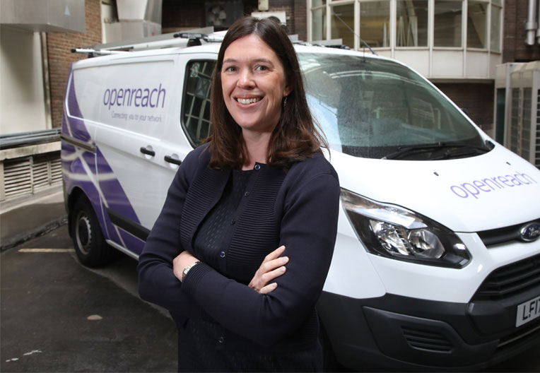 Catherine Colloms by Openreach van