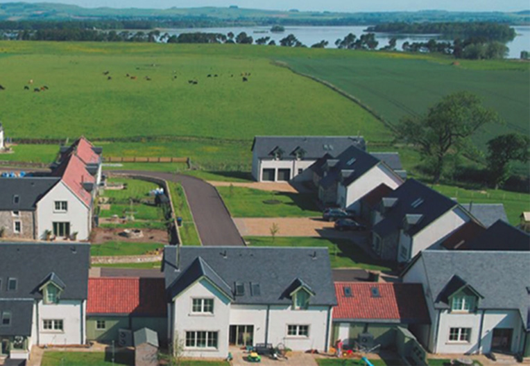 Image of village by Loch Leven