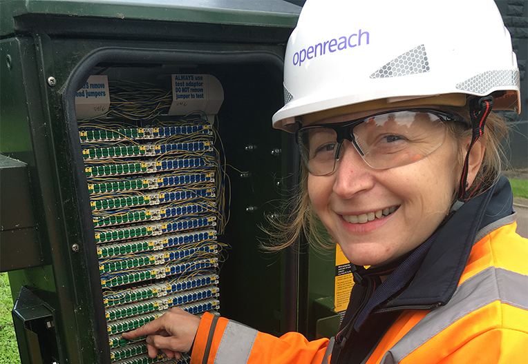 Image of Kristine Inglis, Openreach engineer